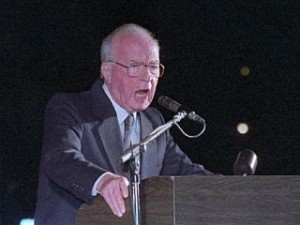 Rabin,Jicchak - politik,premiér Izrael - projev
