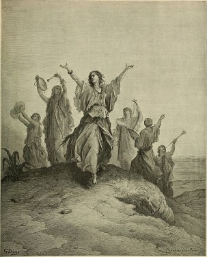 William A. Forster: Tančící izraelské dívky, představa z r. 1891 (Jeftova dcera)